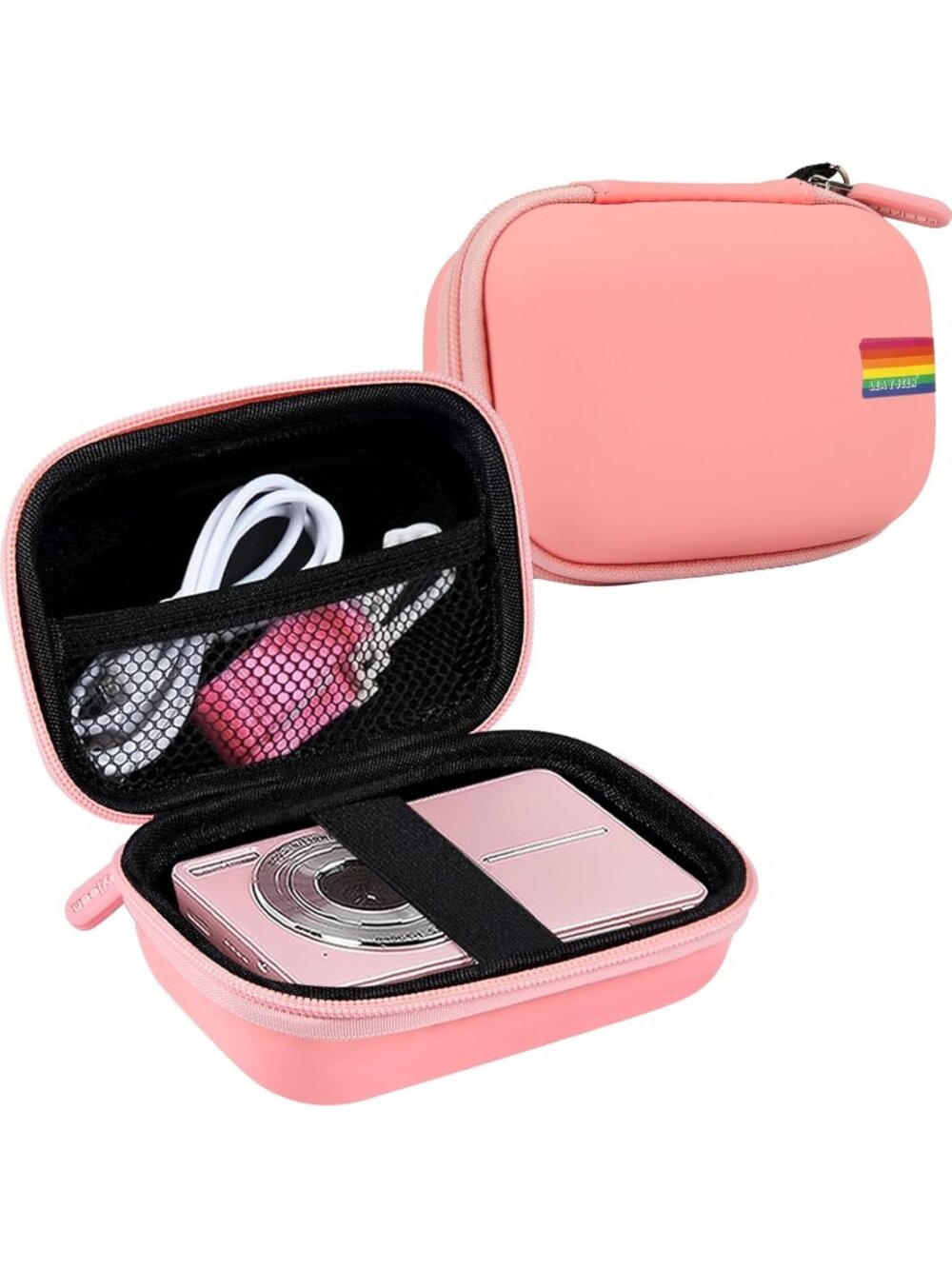 Pink Digital Camera Case –‎ Compact Protective zip Travel Pouch, universal